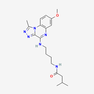 N-(4-((7-Methoxy-1-methyl-[1,2,4]triazolo[4,3-a]quinoxalin-4-yl)amino)butyl)-3-methylbutanamide chemical structure (CAS 2241311-72-6)