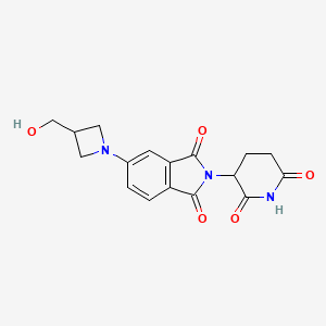 2-(2,6-Dioxopiperidin-3-yl)-5-(3-(hydroxymethyl)azetidin-1-yl)isoindoline-1,3-dione chemical structure (CAS 2241314-93-0)