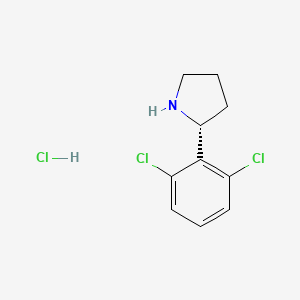 (R)-2-(2,6-Dichlorophenyl)pyrrolidine hydrochloride chemical structure (CAS 2241594-09-0)