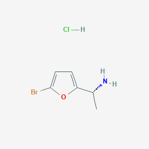 (R)-1-(5-Bromofuran-2-yl)ethanamine hydrochloride chemical structure (CAS 2241594-12-5)