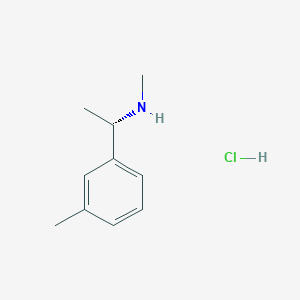(S)-N-Methyl-1-(m-tolyl)ethanamine hydrochloride chemical structure (CAS 2241594-13-6)