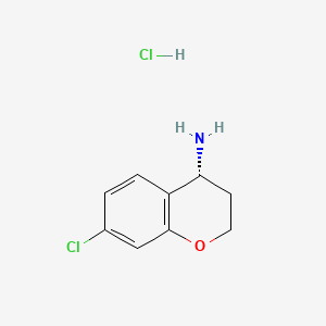 (R)-7-Chlorochroman-4-amine hydrochloride chemical structure (CAS 2241594-30-7)