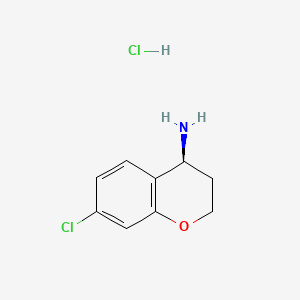 (S)-7-Chlorochroman-4-amine hydrochloride chemical structure (CAS 2241594-38-5)