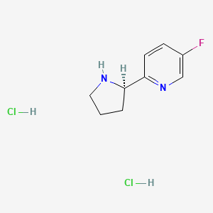 (R)-5-Fluoro-2-(pyrrolidin-2-yl)pyridine dihydrochloride chemical structure (CAS 2241594-45-4)