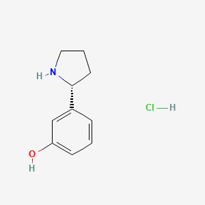 (R)-3-(Pyrrolidin-2-yl)phenol hydrochloride chemical structure (CAS 2241594-46-5)