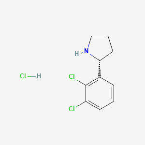 (R)-2-(2,3-Dichlorophenyl)pyrrolidine hydrochloride chemical structure (CAS 2241594-54-5)