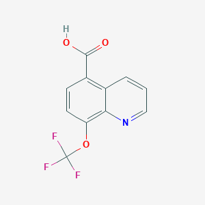 8-(Trifluoromethoxy)quinoline-5-carboxylic acid chemical structure (CAS 2241594-63-6)