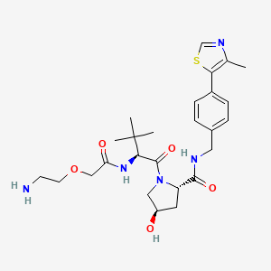 (2S,4R)-1-((S)-2-(2-(2-Aminoethoxy)acetamido)-3,3-dimethylbutanoyl)-4-hydroxy-N-(4-(4-methylthiazol-5-yl)benzyl)pyrrolidine-2-carboxamide chemical structure (CAS 2241641-57-4)