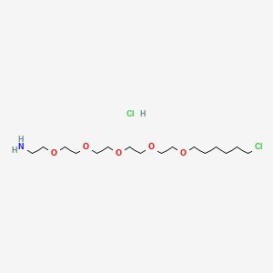 21-Chloro-3,6,9,12,15-pentaoxahenicosan-1-amine hydrochloride chemical structure (CAS 2241669-16-7)