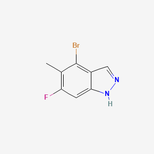 4-Bromo-6-fluoro-5-methyl-1H-indazole chemical structure (CAS 2241720-66-9)