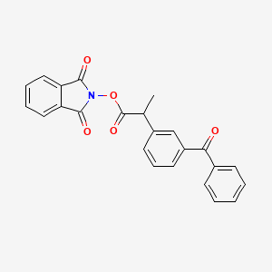 1,3-Dioxoisoindolin-2-yl 2-(3-benzoylphenyl)propanoate chemical structure (CAS 2241846-02-4)