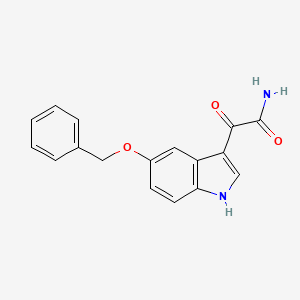 2-(5-(Benzyloxy)-1H-indol-3-yl)-2-oxoacetamide chemical structure (CAS 22424-62-0)