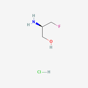 (R)-2-Amino-3-fluoropropan-1-ol hydrochloride chemical structure (CAS 2242468-89-7)