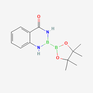 2-(4,4,5,5-Tetramethyl-1,3,2-dioxaborolan-2-yl)-2,3-dihydrobenzo[d][1,3,2]diazaborinin-4(1H)-one chemical structure (CAS 2242502-19-6)