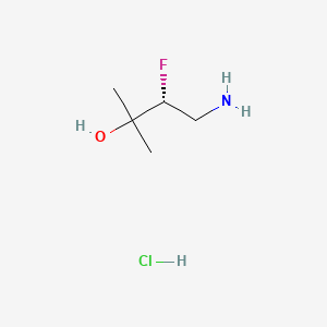 (R)-4-Amino-3-fluoro-2-methylbutan-2-ol hydrochloride chemical structure (CAS 2242580-13-6)