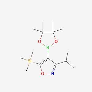 3-Isopropyl-4-(4,4,5,5-tetramethyl-1,3,2-dioxaborolan-2-yl)-5-(trimethylsilyl)isoxazole chemical structure (CAS 2243009-72-3)