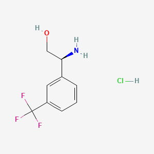 (S)-2-Amino-2-(3-(trifluoromethyl)phenyl)ethanol hydrochloride chemical structure (CAS 2243080-08-0)