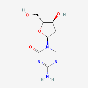 4-Amino-1-((2S,4S,5R)-4-hydroxy-5-(hydroxymethyl)tetrahydrofuran-2-yl)-1,3,5-triazin-2(1H)-one chemical structure (CAS 22432-95-7)