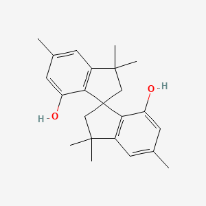 (S)-3,3,3',3',5,5'-Hexamethyl-2,2',3,3'-tetrahydro-1,1'-spirobi[indene]-7,7'-diol chemical structure (CAS 2243286-77-1)