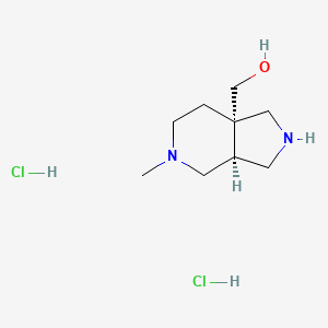 rel-(3aS,7aS)-(5-Methyloctahydro-7aH-pyrrolo[3,4-c]pyridin-7a-yl)methanol dihydrochloride chemical structure (CAS 2243507-51-7)