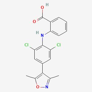 2-((2,6-Dichloro-4-(3,5-dimethylisoxazol-4-yl)phenyl)amino)benzoic acid chemical structure (CAS 2243736-35-6)