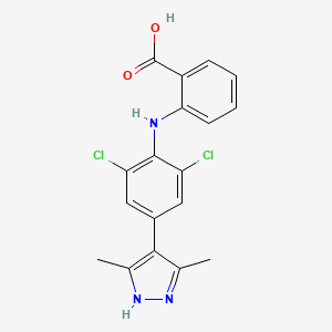 2-((2,6-Dichloro-4-(3,5-dimethyl-1H-pyrazol-4-yl)phenyl)amino)benzoic acid chemical structure (CAS 2243736-37-8)