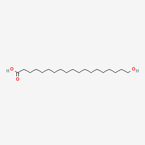 19-Hydroxynonadecanoic acid chemical structure (CAS 22438-61-5)