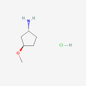 trans-3-Methoxycyclopentan-1-amine hydrochloride chemical structure (CAS 2243802-43-7)