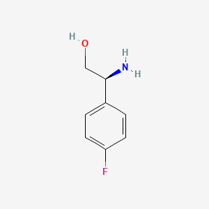 (S)-2-Amino-2-(4-fluorophenyl)ethanol chemical structure (CAS 224434-01-9)