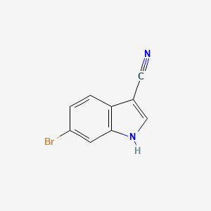 6-Bromo-1H-indole-3-carbonitrile chemical structure (CAS 224434-83-7)