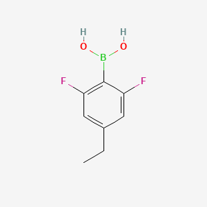 (4-Ethyl-2,6-difluorophenyl)boronic acid chemical structure (CAS 2244428-33-7)
