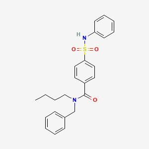 N-Benzyl-N-butyl-4-(N-phenylsulfamoyl)benzamide chemical structure (CAS 2244678-29-1)