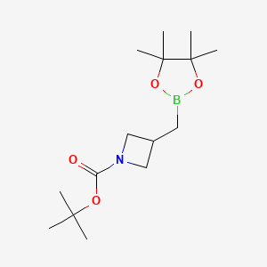 tert-Butyl 3-((4,4,5,5-tetramethyl-1,3,2-dioxaborolan-2-yl)methyl)azetidine-1-carboxylate chemical structure (CAS 2244699-82-7)