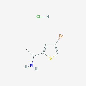 1-(4-Bromothiophen-2-yl)ethanamine hydrochloride chemical structure (CAS 2244906-14-5)