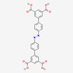 (E)-4',4'''-(Diazene-1,2-diyl)bis(([1,1'-biphenyl]-3,5-dicarboxylic acid)) chemical structure (CAS 2244927-92-0)