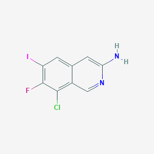 8-chloro-7-fluoro-6-iodoisoquinolin-3-amine chemical structure (CAS 2246363-09-5)