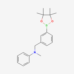 N-Methyl-N-(3-(4,4,5,5-tetramethyl-1,3,2-dioxaborolan-2-yl)benzyl)aniline chemical structure (CAS 2246497-56-1)