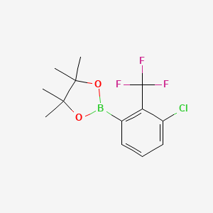 2-(3-Chloro-2-(trifluoromethyl)phenyl)-4,4,5,5-tetramethyl-1,3,2-dioxaborolane chemical structure (CAS 2246545-93-5)