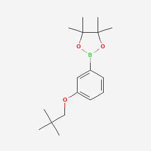4,4,5,5-Tetramethyl-2-(3-(neopentyloxy)phenyl)-1,3,2-dioxaborolane chemical structure (CAS 2246560-92-7)
