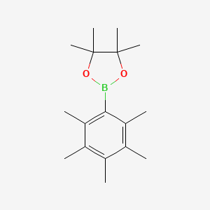 4,4,5,5-Tetramethyl-2-(2,3,4,5,6-pentamethylphenyl)-1,3,2-dioxaborolane chemical structure (CAS 2246562-50-3)