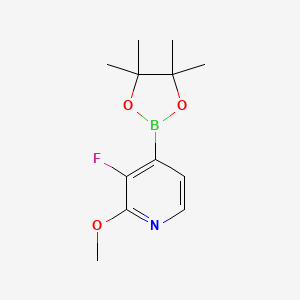 3-Fluoro-2-methoxy-4-(4,4,5,5-tetramethyl-1,3,2-dioxaborolan-2-yl)pyridine chemical structure (CAS 2246589-60-4)