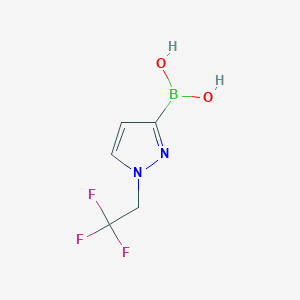 (1-(2,2,2-Trifluoroethyl)-1H-pyrazol-3-yl)boronic acid chemical structure (CAS 2246598-55-8)