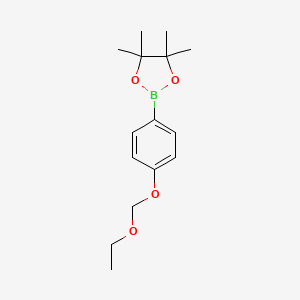 2-(4-(Ethoxymethoxy)phenyl)-4,4,5,5-tetramethyl-1,3,2-dioxaborolane chemical structure (CAS 2246705-65-5)