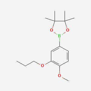 2-(4-Methoxy-3-propoxyphenyl)-4,4,5,5-tetramethyl-1,3,2-dioxaborolane chemical structure (CAS 2246765-89-7)