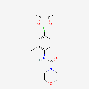 N-(2-Methyl-4-(4,4,5,5-tetramethyl-1,3,2-dioxaborolan-2-yl)phenyl)morpholine-4-carboxamide chemical structure (CAS 2246774-05-8)