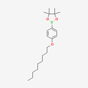4,4,5,5-Tetramethyl-2-(4-(nonyloxy)phenyl)-1,3,2-dioxaborolane chemical structure (CAS 2246802-91-3)