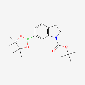 tert-Butyl 6-(4,4,5,5-tetramethyl-1,3,2-dioxaborolan-2-yl)indoline-1-carboxylate chemical structure (CAS 2246833-75-8)