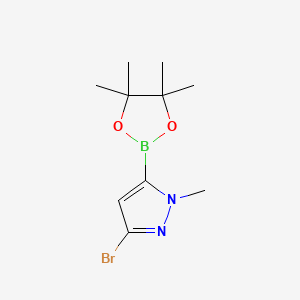 3-Bromo-1-methyl-5-(4,4,5,5-tetramethyl-1,3,2-dioxaborolan-2-yl)-1H-pyrazole chemical structure (CAS 2246849-56-7)