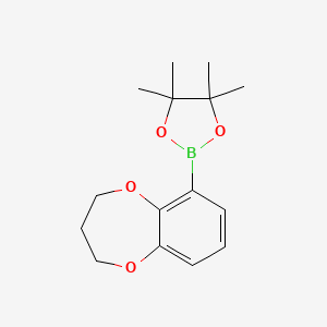 2-(3,4-Dihydro-2H-1,5-benzodioxepin-6-yl)-4,4,5,5-tetramethyl-1,3,2-dioxaborolane chemical structure (CAS 2246880-24-8)