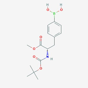 (S)-(4-(2-((tert-Butoxycarbonyl)amino)-3-methoxy-3-oxopropyl)phenyl)boronic acid chemical structure (CAS 224824-22-0)